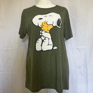 Snoopy Loves Woodstock Official Peanuts Women's Might Fine T-Shirt